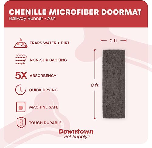 Miniatura 2 de My Doggy Place  Tapete de microfibra ultra absorbente para perro, duradero, de secado rápido, lavable, evita la suciedad del lodo, mantiene tu casa