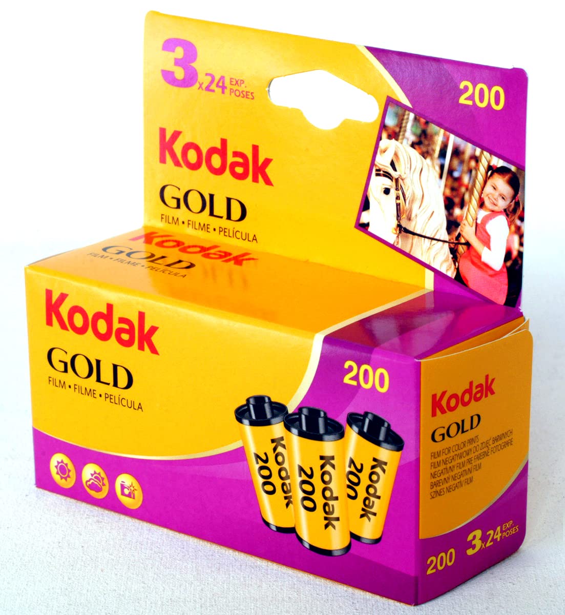 Kodak 6033971 Gold 200 Película (violeta/amarillo)