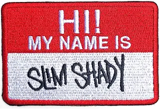 Eminem Patch Slim Shady Name Badge 新しい 公式 レッド 8X5cm Size One Size