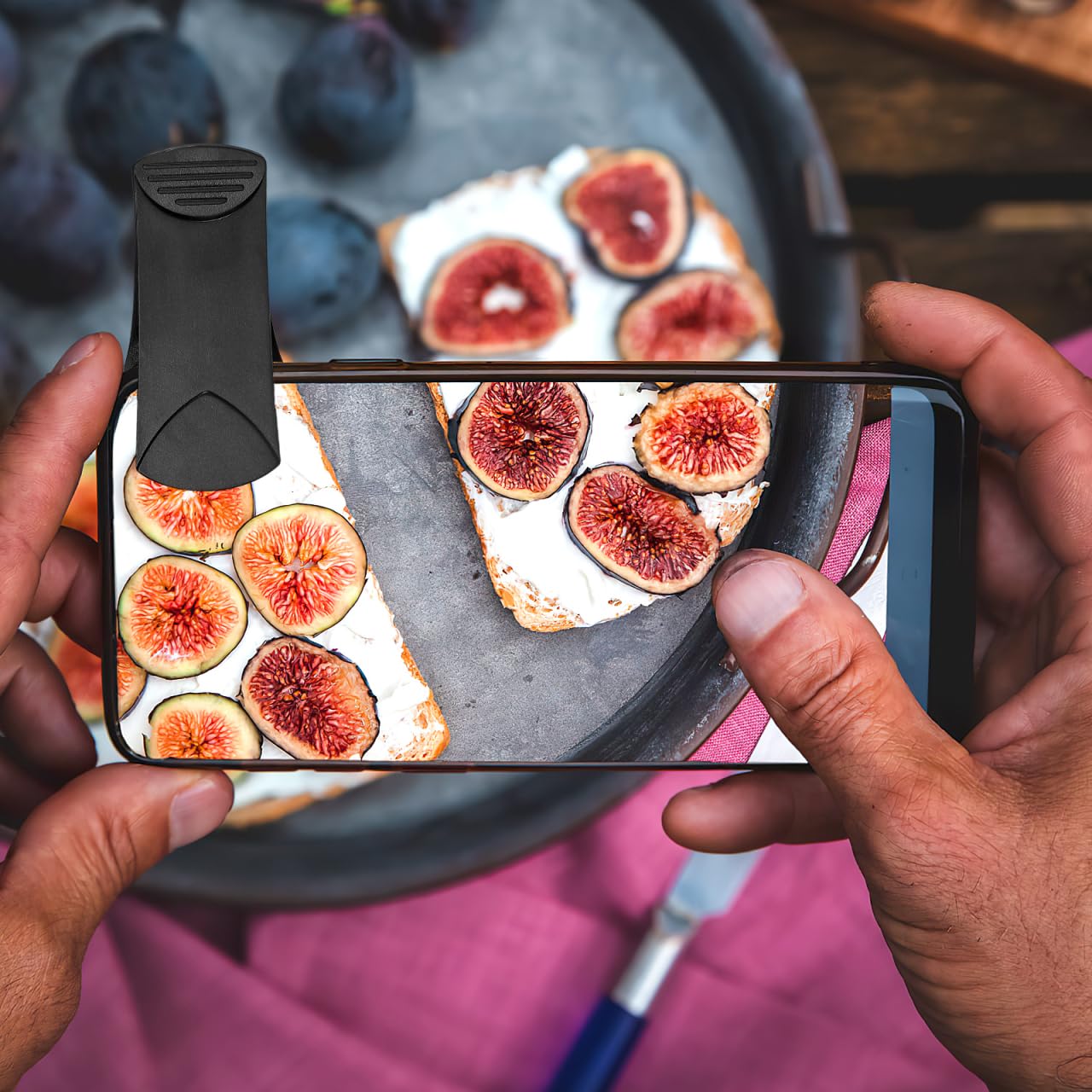 Hemobllo Objectif Macro pour Appareil Photo de téléphone Portable 15X 4K – Objectif Universel pour téléphone Portable, Noir, E, Alliage d'aluminium et lentille Optique, Objectif (Longueur