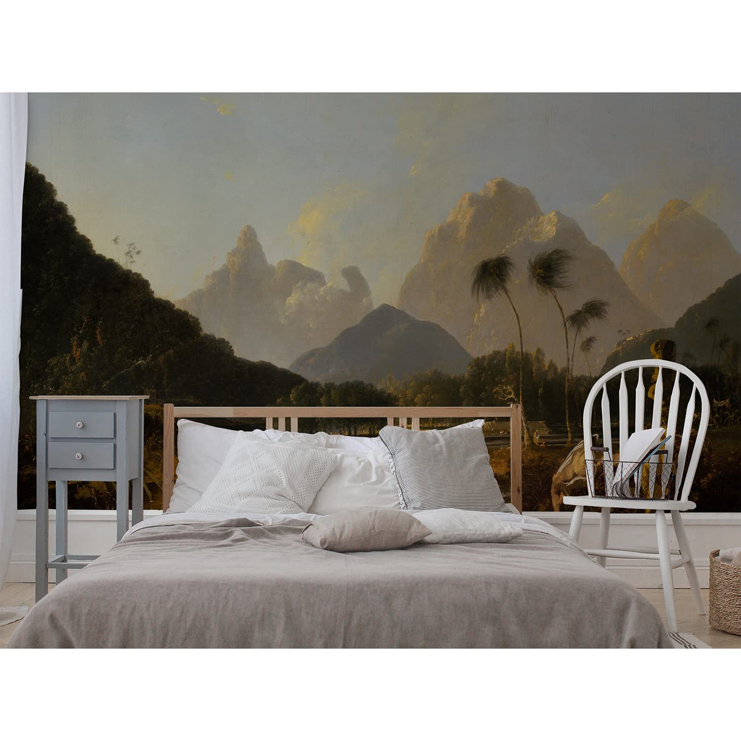 Papier peint montagnes 416x254cm pour une chambre style scandinave