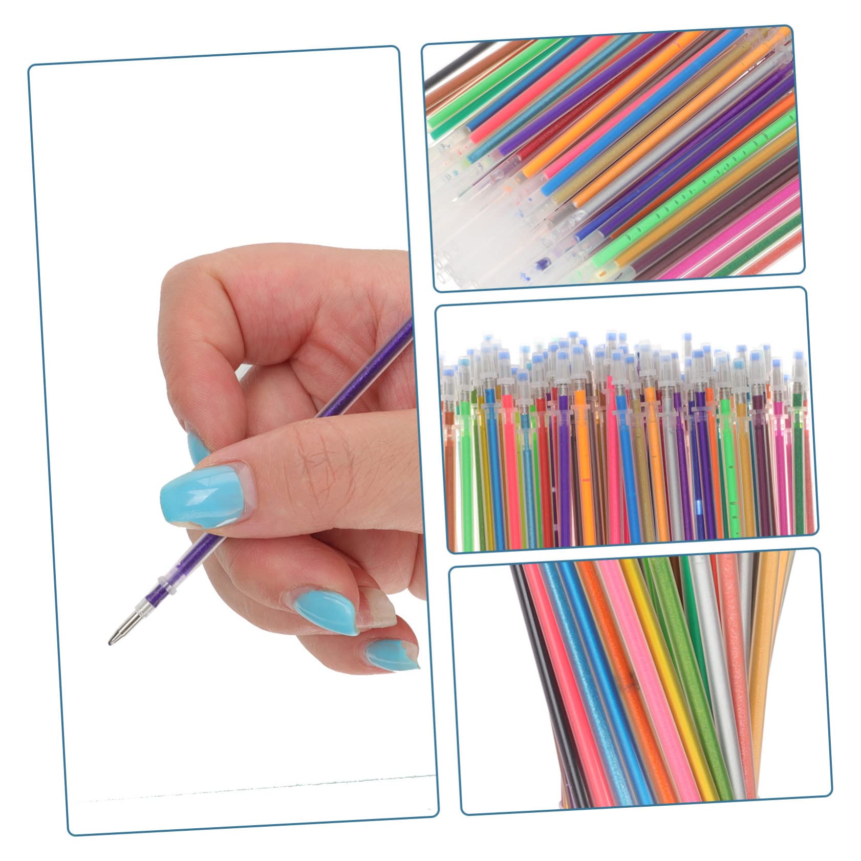 PLAFOPE 252piezas Recargas Para Bolígrafos De Gel De Brillantes Recambios Para Dibujo y Doodling De Papelería Para