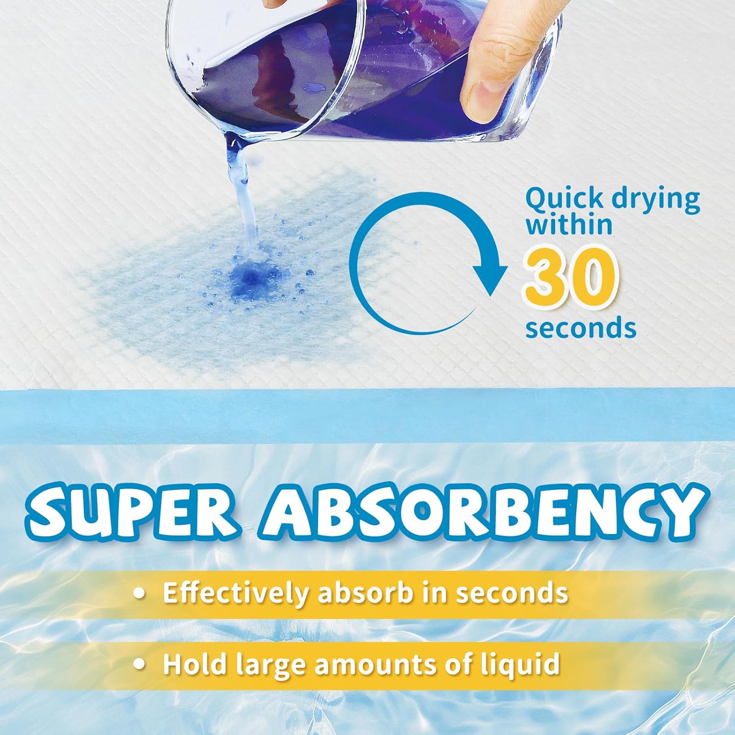 Extra Large Dog Training Pads, 30" x 36" Super Absorbent Puppy Pee Pads with Leak-Proof Design, Disposable Potty Pads for Dogs, Cats, and Puppies, XL, 100 Count