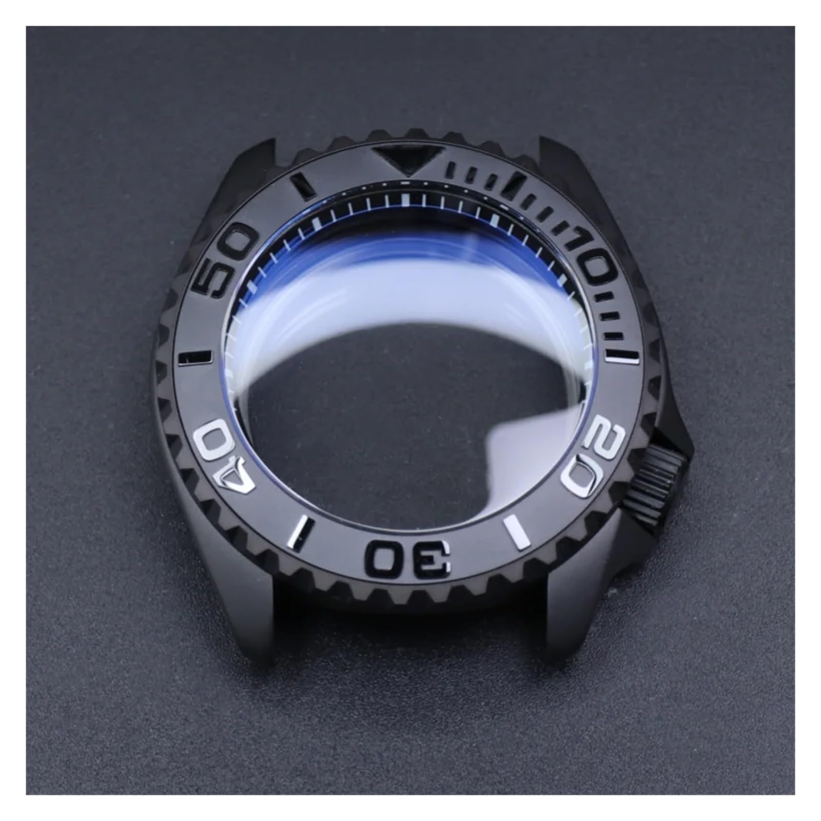 1pc Wildfire 42mm Skx007 koperta zegarka stalowa czarna matowa wodoodporna z szafirowym kryształem dla ruchu Nh35 Nh36 28.5mm Dial Mods