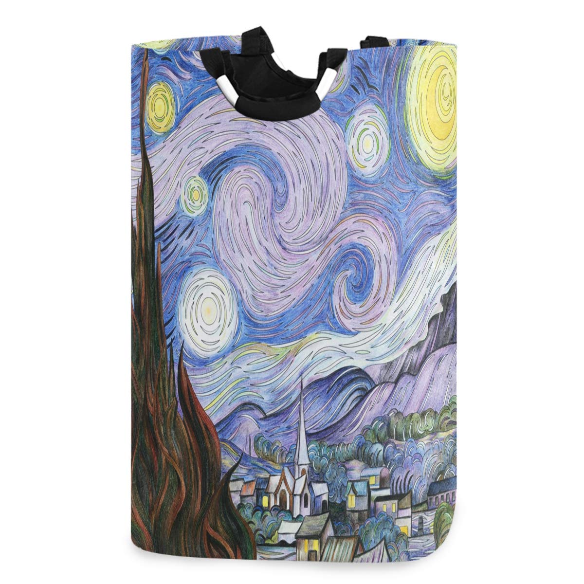 CaTaKu Van Gogh Starry Night Laundry Hamper Laundry Basket Box Big Storage Waterproof Easy Carry for