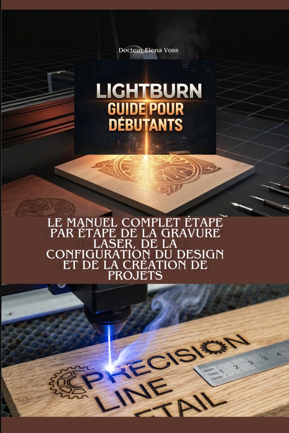GUIDE LIGHTBURN POUR DÉBUTANTS: Le manuel complet étape par étape pour la gravure laser, la configuration du design et la création de projets (French Edition)