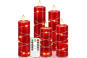 Red Flameless Candle Fairy String Light: Illuminate Your Holidays with Enchanting Ambiance