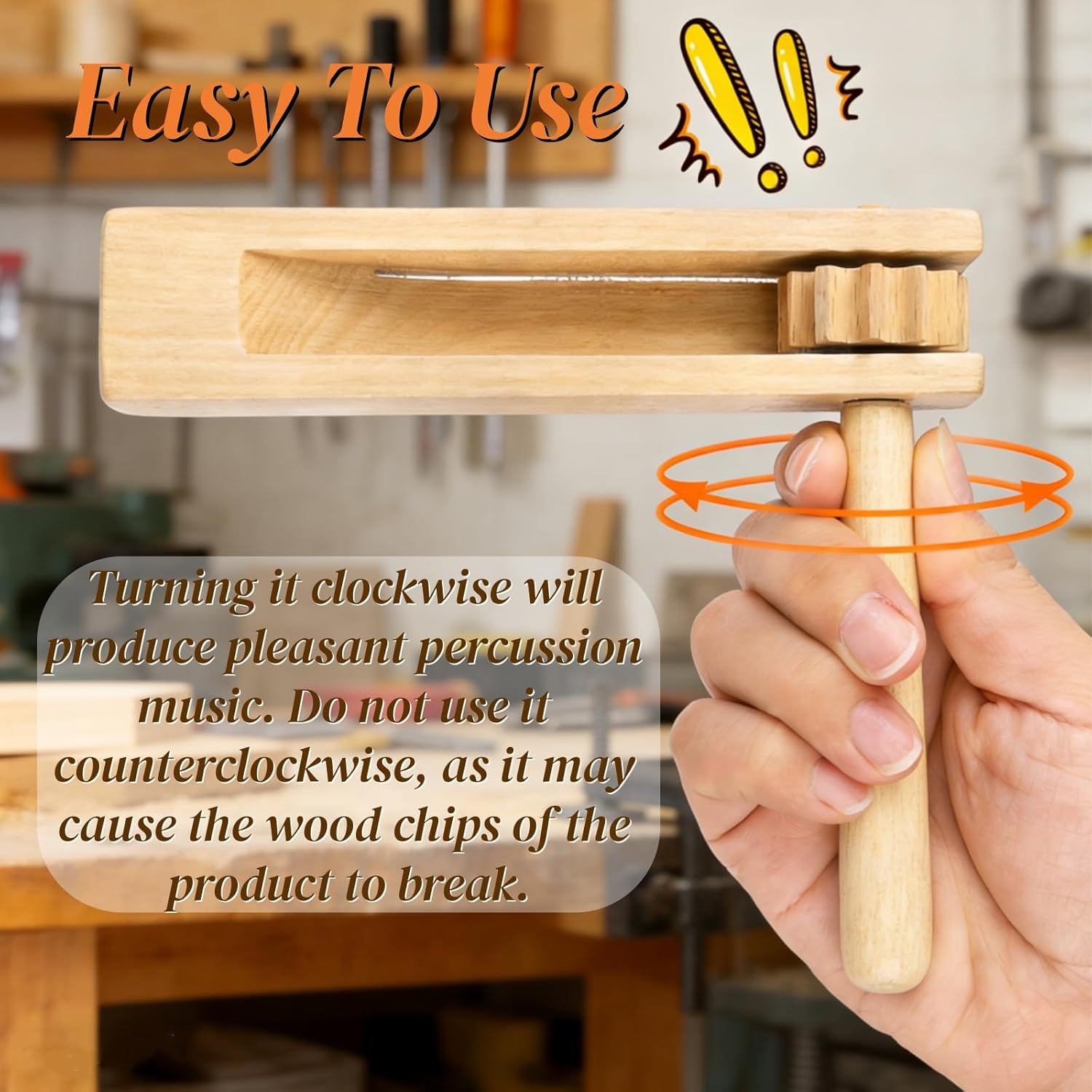 4 Pack Wooden Ratchet Noise Maker, Spinning Rattle Ratchet Instrument, Traditional Mexican Matraca Enquipment for Graduation, Parties, Football Events, Party Favors, Sporting Events