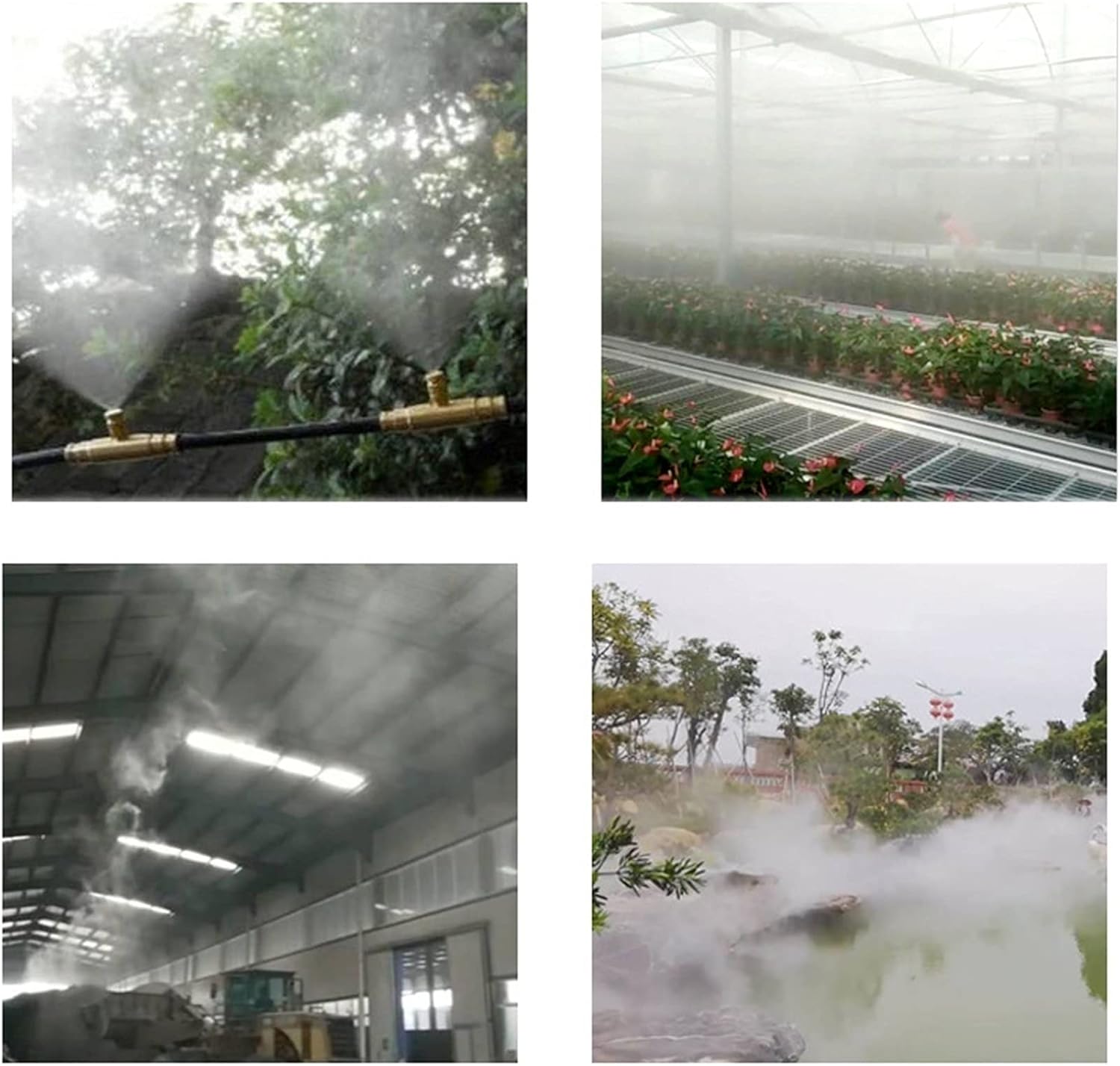 50pcs Brass Misting Nozzles Replacement Heads for Outdoor Cooling System, Low Pressure Atomizing Misting Sprayer for Patio Lawn, Landscaping, Dust Control, 10/24 UNC (Size : 0.1mm(0.004''))