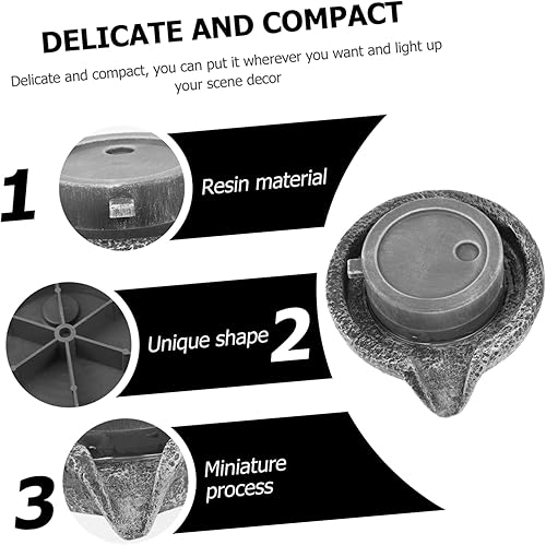 Miniatura 2 de DECHOUS 1 Unidades Micro Molino de Agua Fuente de Mesa Accesorios de Mesa Cascada Interior Micro Fotografía Prop Decoración Mini Fuente de Agua