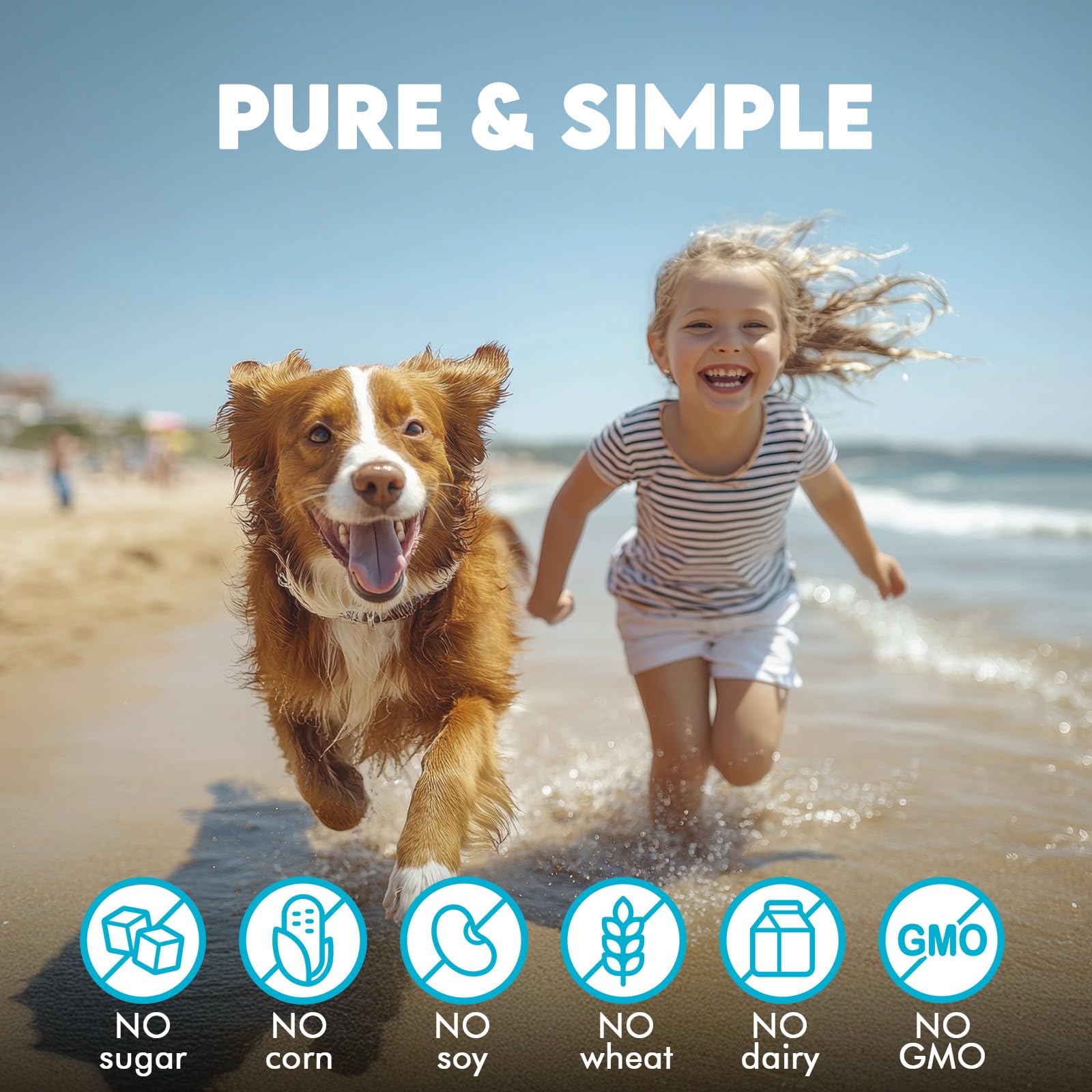 Omega 3 Chews for Dogs - 150Pcs - Dog Skin and Coat Supplement - Rich in EPA & DHA Fatty Acids - Itching Skin Relief Chews - Reduce Hair Shedding - Made with Fish Oil - Salmon