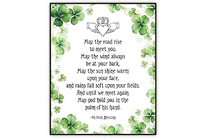 Irish Blessing Wall Art Print: May the Road Rise to Meet You