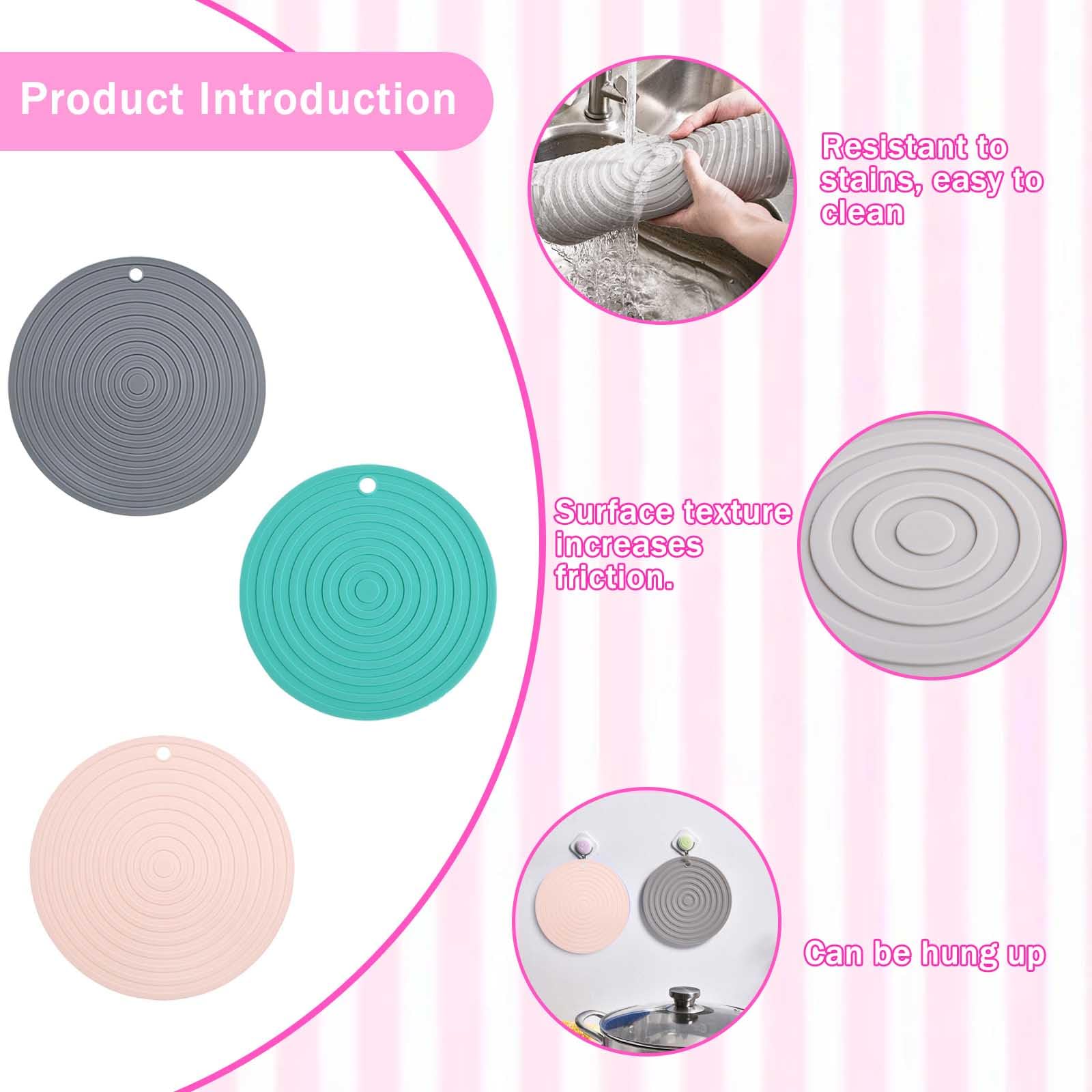 Tappetino silicone ciotola gatto 3 pezzi 2x16cm 1x18cm tappetino antiscivolo impermeabile per ciotole animali domestici facile da pulire uso interno esterno cucina campeggio