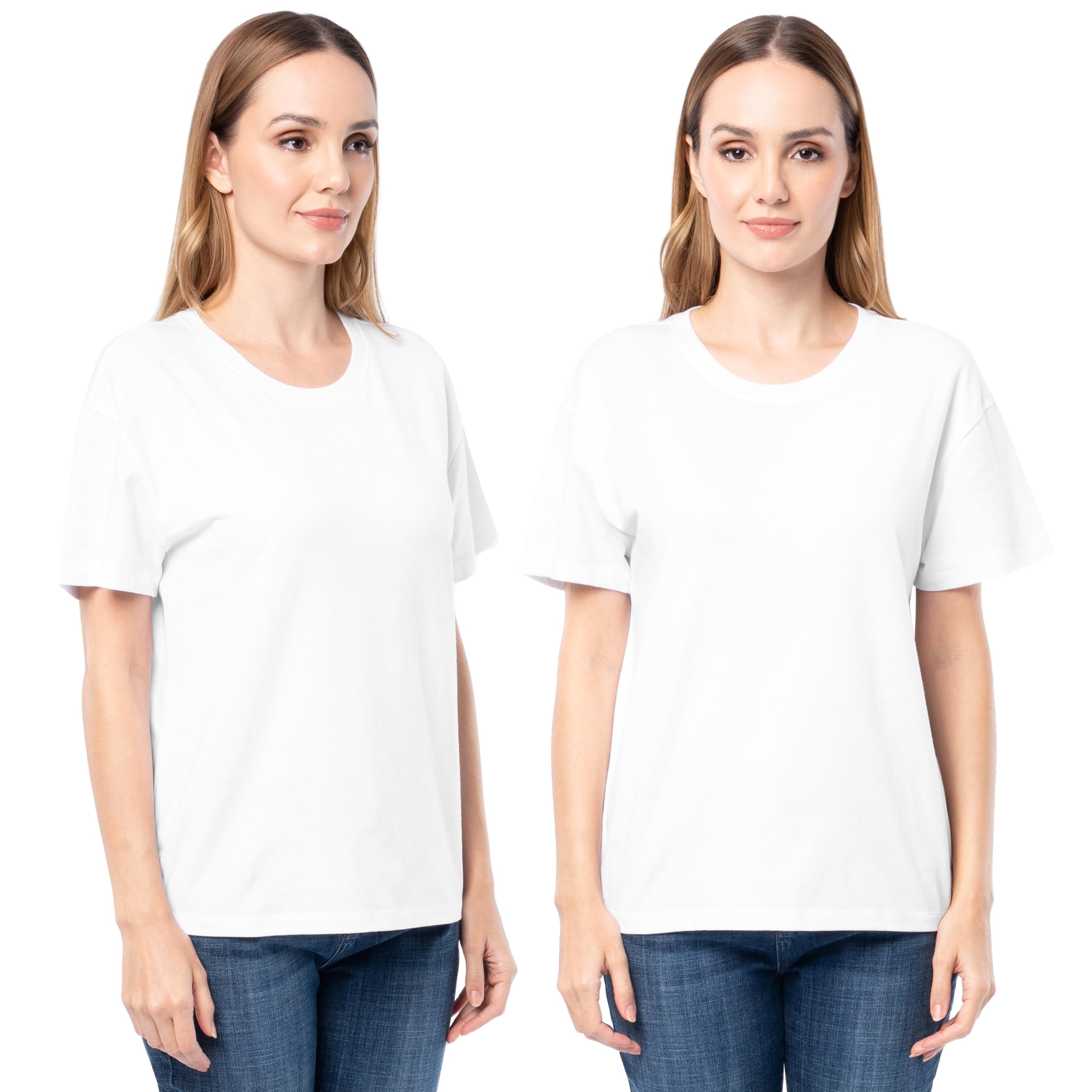 Women's Short Sleeve Boyfriend T-Shirt, 2 Pack