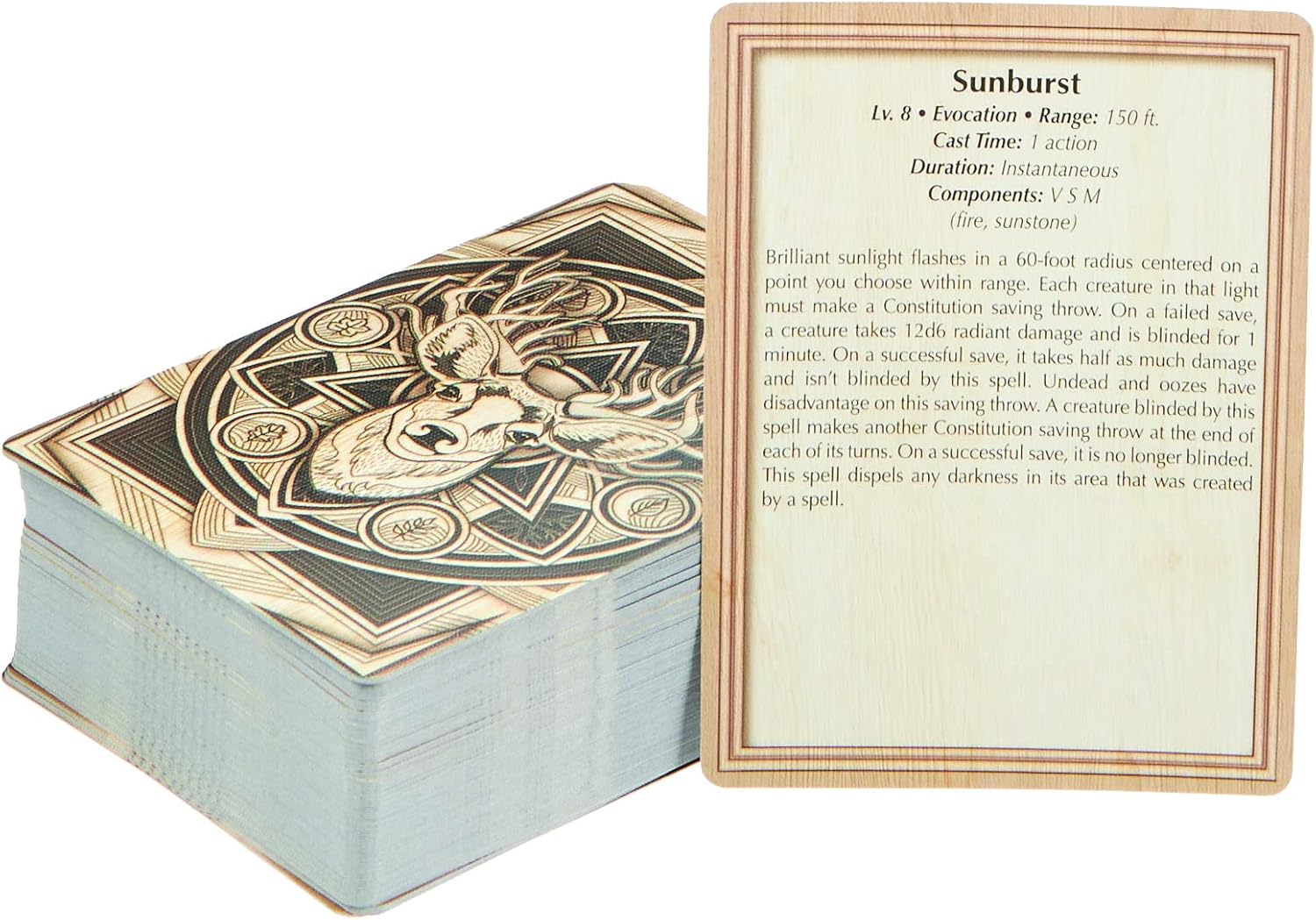 Stratagem Spell Cards - DND 5e Compatible - Quick Reference Class Ability Decks - Pocket Sized RPG Spellbook Cards - Roleplaying Game Player Accessories - TTRPG Fantasy Adventure Accessory (Druid)