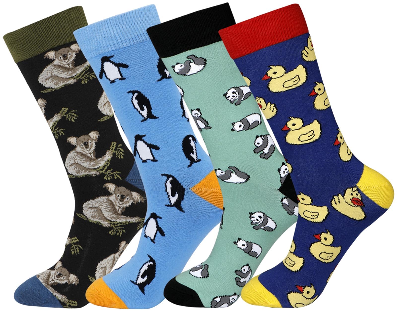 xiaomaizi Men's Funny and Colorful Patterned Dress Socks for Men Fun and Crazy Casual Crew Socks Size 7-13