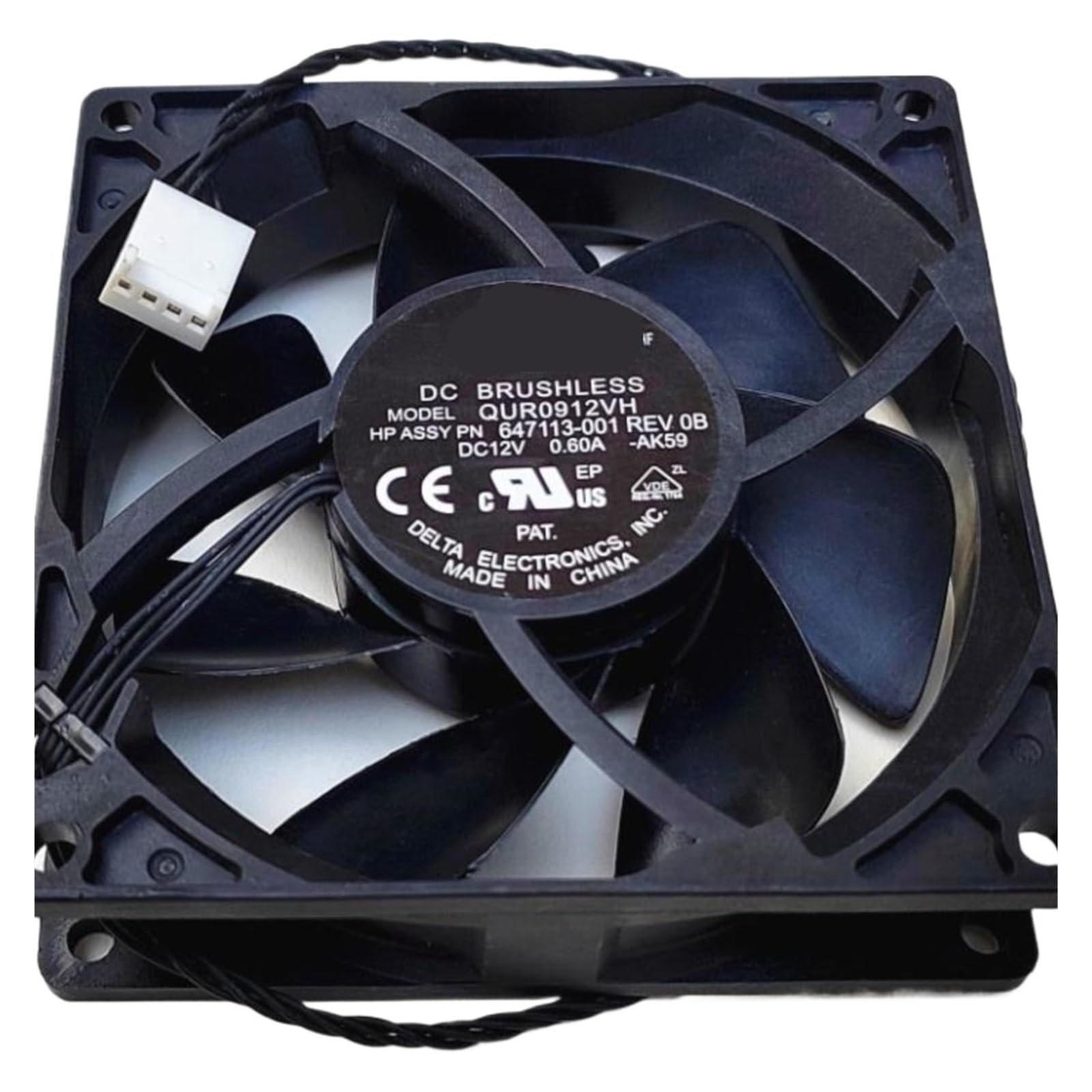 TYHUJKKL 9025 9225 9CM Fan 4-wire Speed Control QUR0912VH DC 12V 0.60A