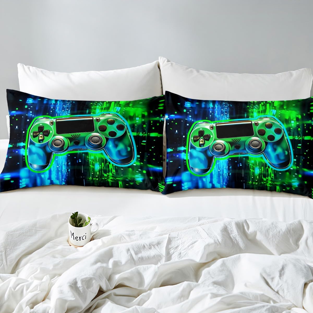 Manfei Gamer Duvet Cover Set Single Size - Image 4