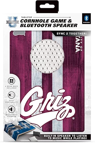 Vista 68 de SOAR Juego de Cornhole de mesa NCAA y altavoz Bluetooth