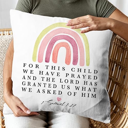 Miniatura 6 de Fundas de almohada con versículo bíblico, regalos cristianos, cita inspiradora, regalos motivacionales, 1 Samuel 127, oración religiosa, decoración