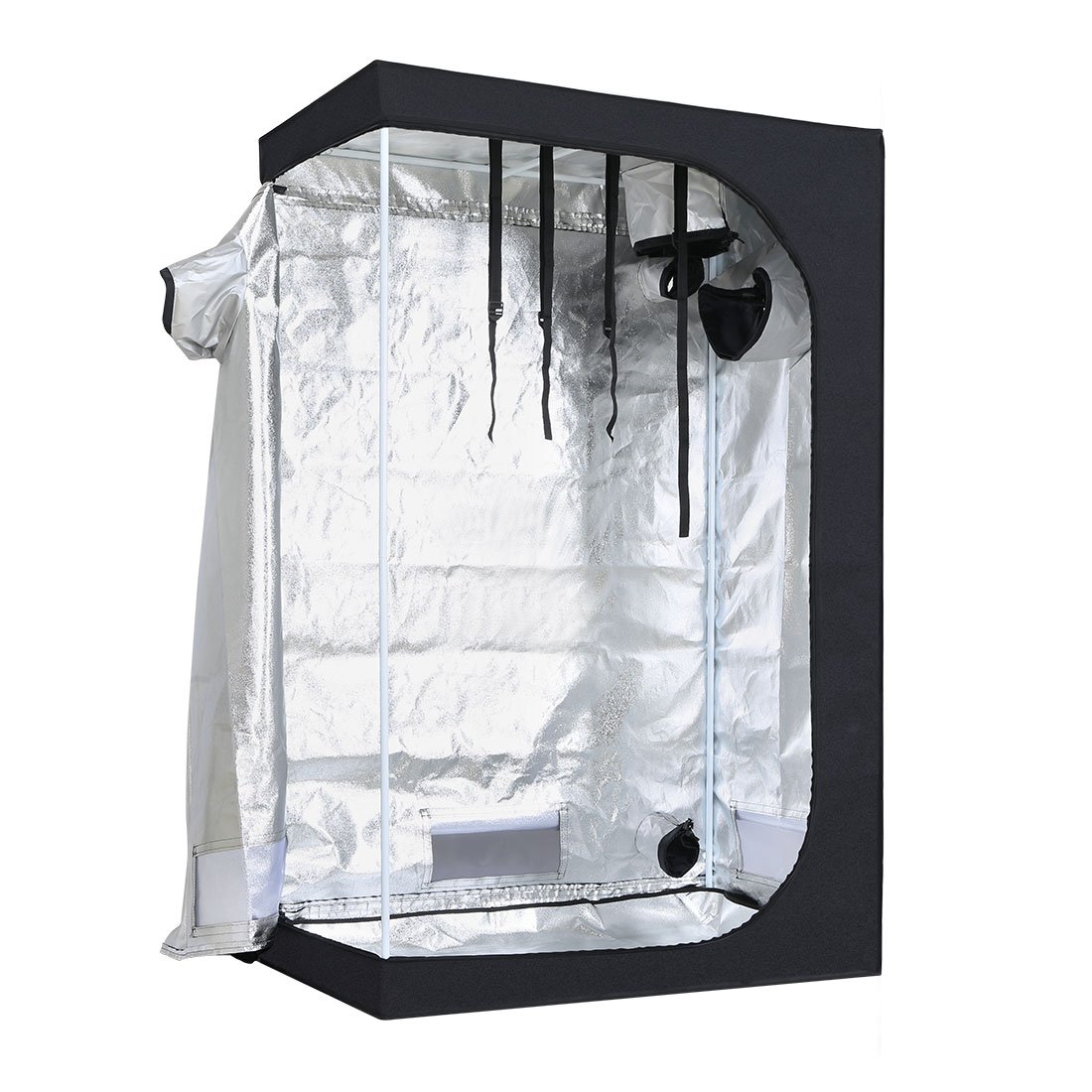 180 * 120 * 60 cm Greenhouse Plant Grow Tent Hydroponic Mylar Plant Cultivation Stand 600D Waterproof Oxford Mylar Black