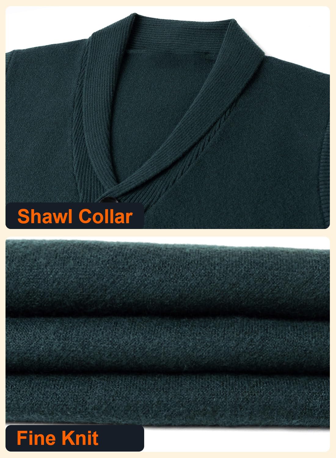 Gilet da Uomo Collo a Scialle Maglione Classico Maglia Cardigan Senza Maniche Maglieria con Bottone