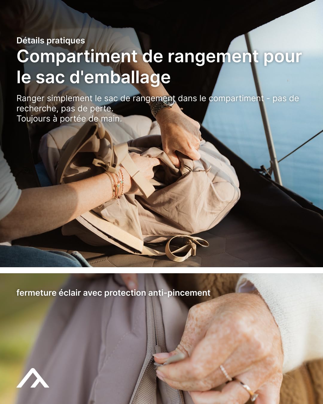 qeedo Buddy XL 8 Sac de Couchage XXL, Extra Large, été Outdoor (8-25 °C) 3 Saisons - Sac de Couchage Momie pour Adultes et Adolescents (jusqu'à 220 cm), Surface Peau de pêche