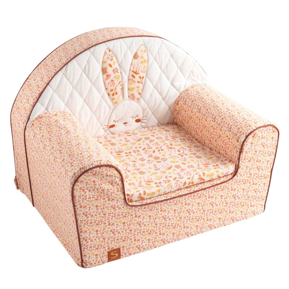 Sauthon Fauteuil Club en Coton Rose