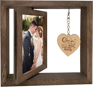 EYITUPC 5 Year Anniversary Picture Frame Gifts For Her Him, Wood 5th Wedding Anniversary Photo Frame For Wife Men Husband, Display 2 4x6 Inch