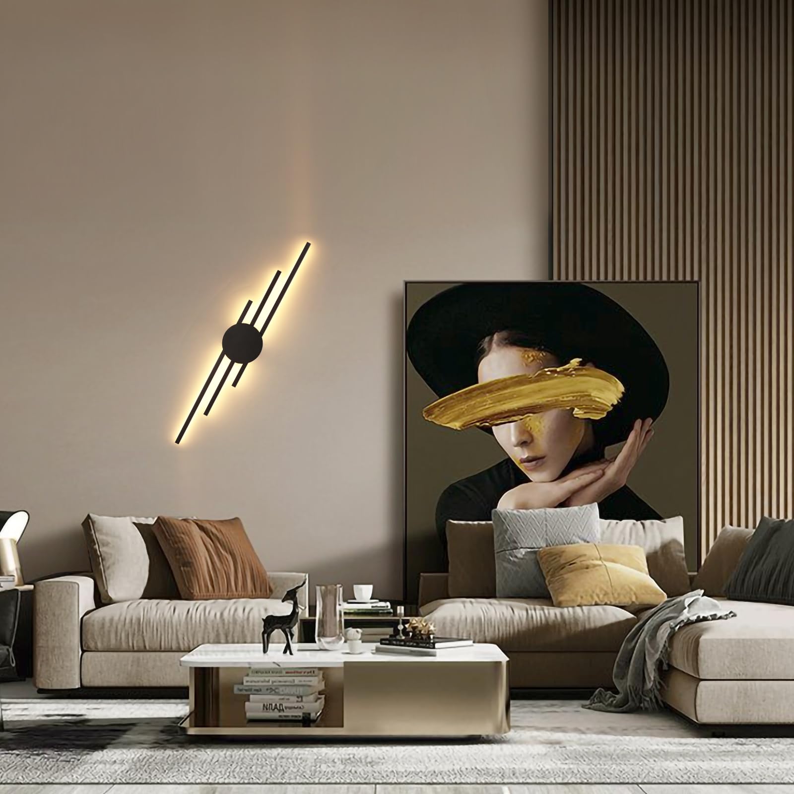 LIGKIN LED Long Strip Wall Lights, 20W 3000K Warm White Modern Simple Aluminum Mounted Indoor Wall Sconces Decoration Light - Image 4