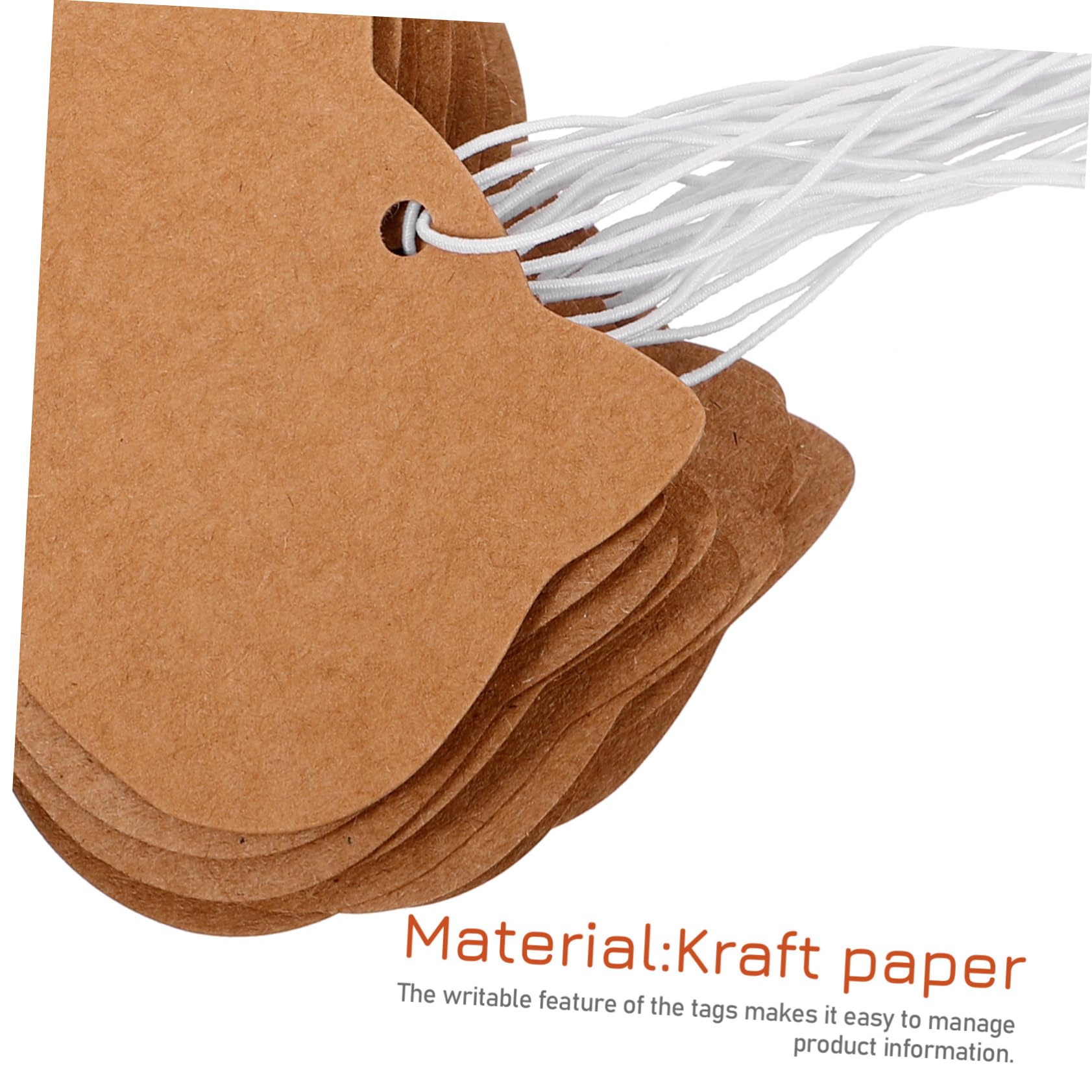 Gatuida 500piezas Etiquetas De Precio De Papel Kraft Etiquetas Escriturables Con Cuerda