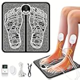 TENS & EMS Stimulator ，Portable EMS TENS Foot Massager， Electronic Nerve Stimulator for Foot，Foot Relaxation，12 Modes with Remote Control Charging Version