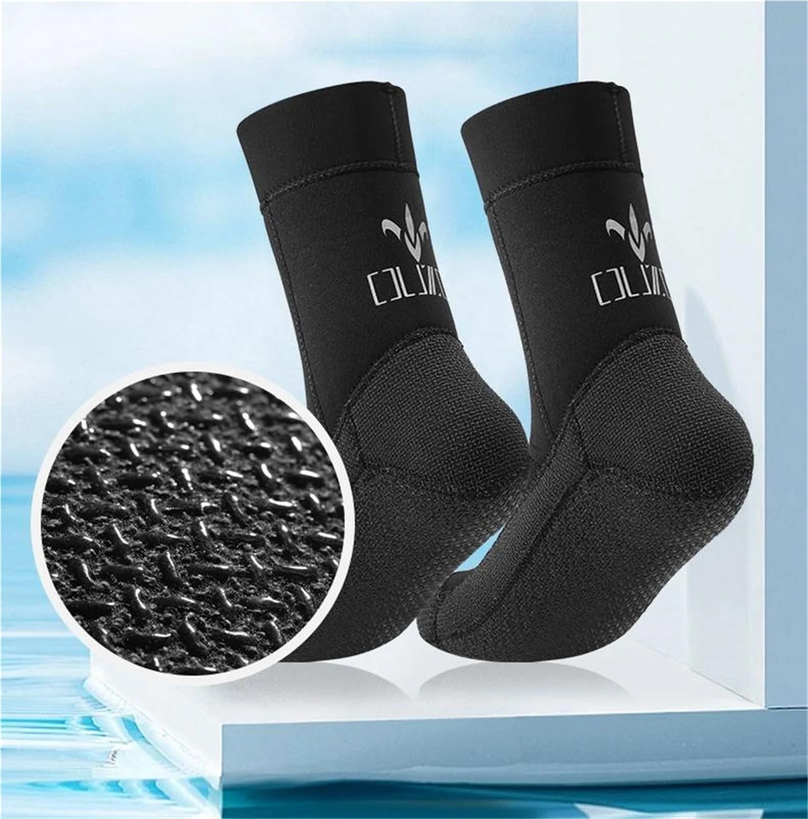 Neopren socken Tauchsocken, verdickt, verschleißfest, wasserdicht, rutschfest, kältebeständig, elastische Schwimm-/Strandsocken