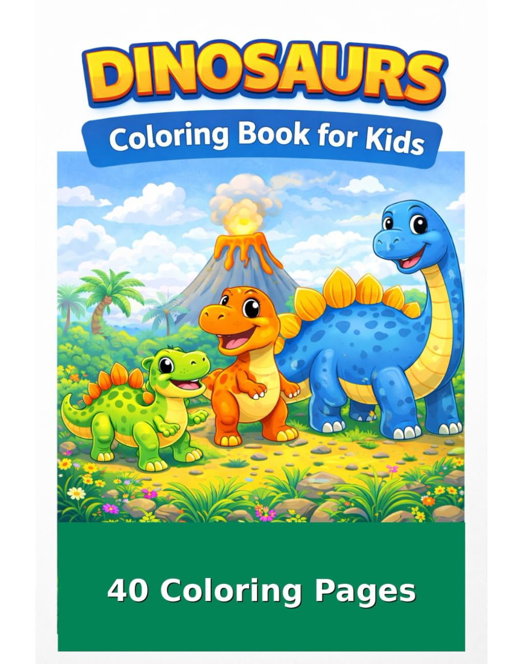 Dinozaury Coloring Books for Kids: 40 Coloring Pages