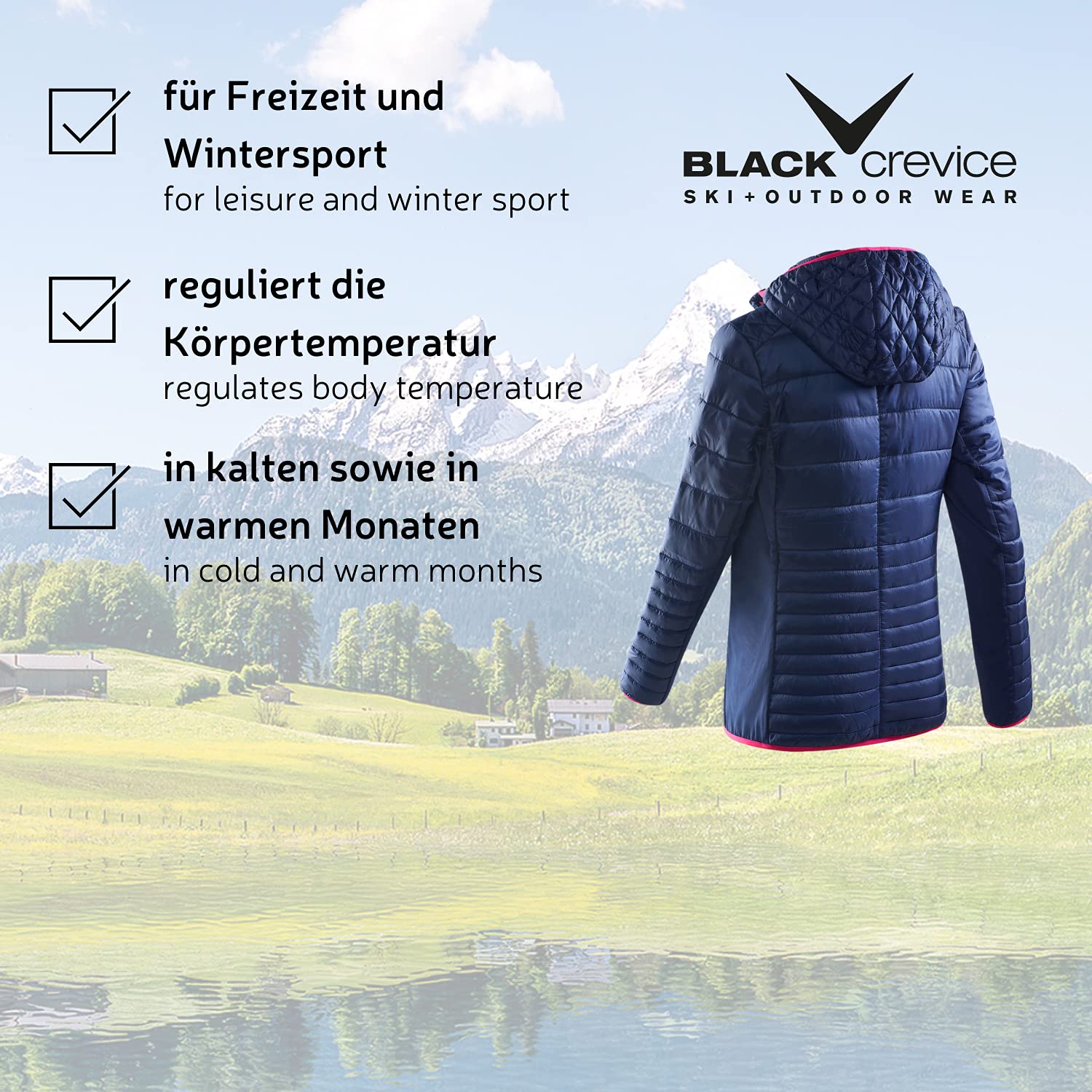 Black Crevice Damen Black Crevice Damen Hybridjacke Hybridjacke