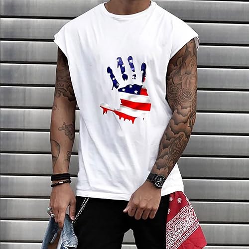 Miniatura 2 de Camiseta sin Mangas Estampado Amor Hombre Camisetas Deportivas Cuello Redondo Chaleco Blusa el Día de San Valentín