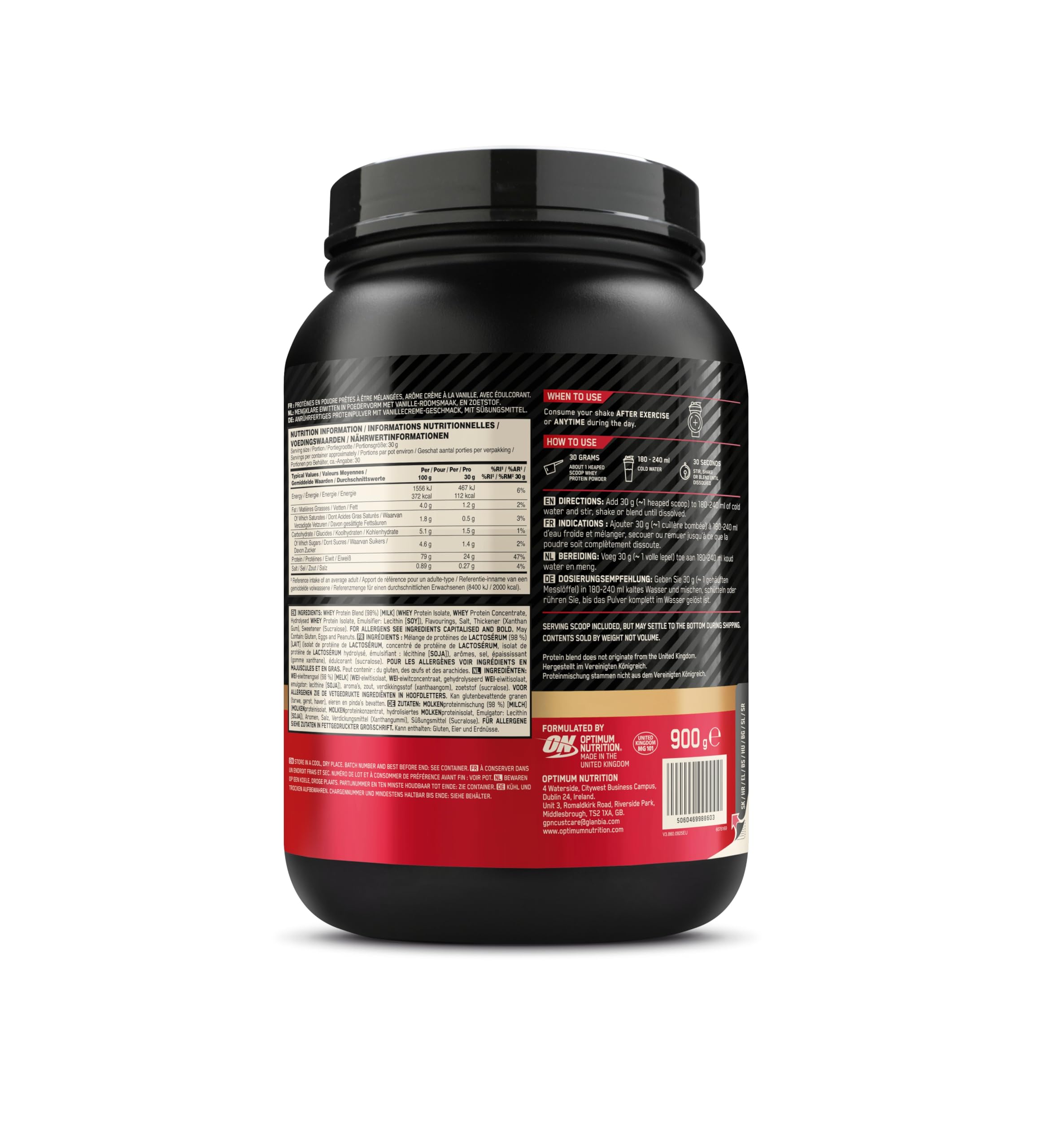Optimum Nutrition Gold Standard 100% Whey Proteína en Polvo, 900g