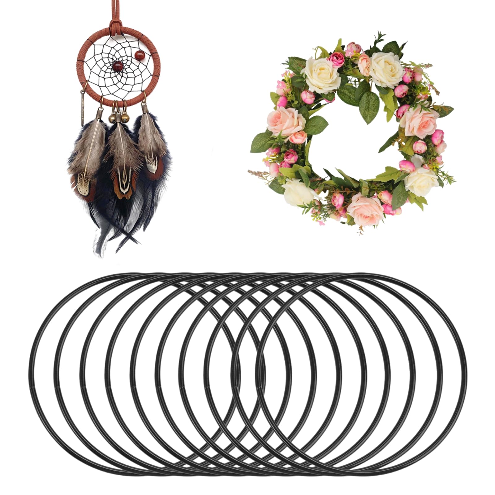 Anelli In Metallo Per Artigianato - 20 Pezzi Da 7.6cm, Dorati, Per Macramè - Foto 8