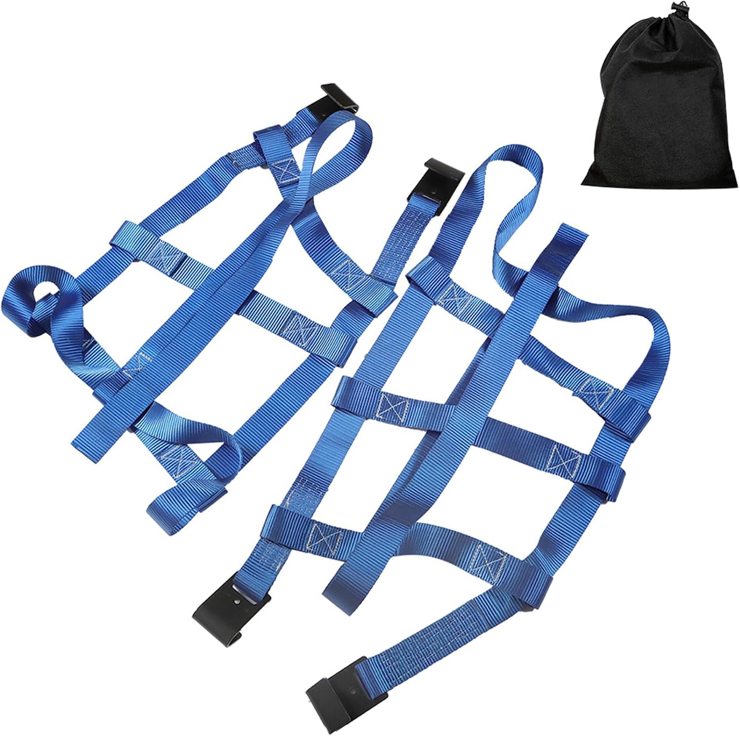 2 Pcs Tire Strap 14-17 Inches Blue Strap & 1 Handbag Replacement for SUV Light Truck 10, 000 lbs Break Strength