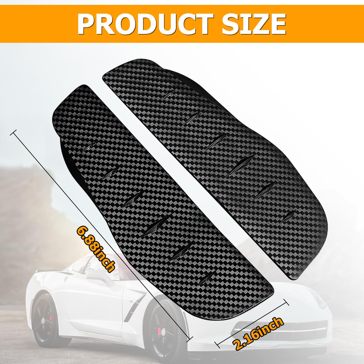 KHGUZ 2PCS Car Rear View Mirror Rain Visor Guards, Carbon Fiber Waterproof Vehicle Side Mirror Rain Eyebrow, Rainproof Auto Rearview Mirror Visor Guard, Universal for SUV, Truck (Gray/Carbon Fiber)