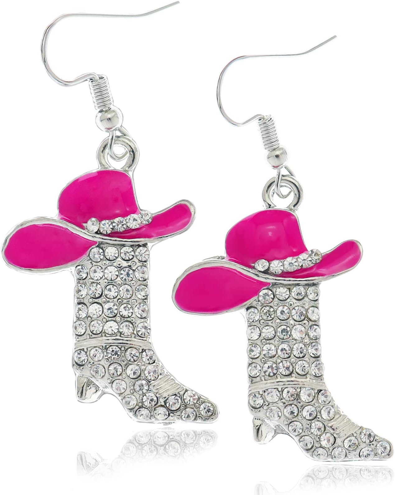 RechicGu Rhinestone Western Boots Earrings Cowgirl Cowboy Enamel Hat Bohemian...