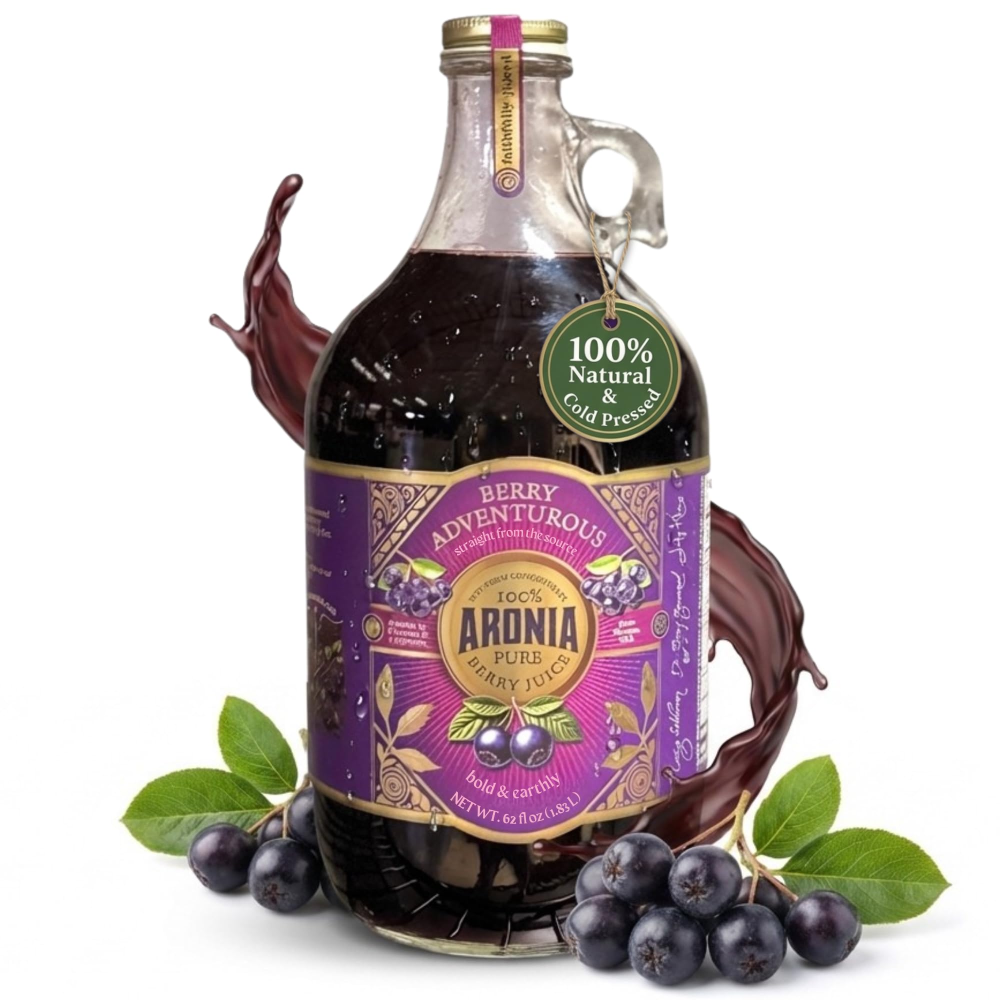 Amazon.com : Berry Adventurous Natural Aronia Berry Juice (62 Fl
