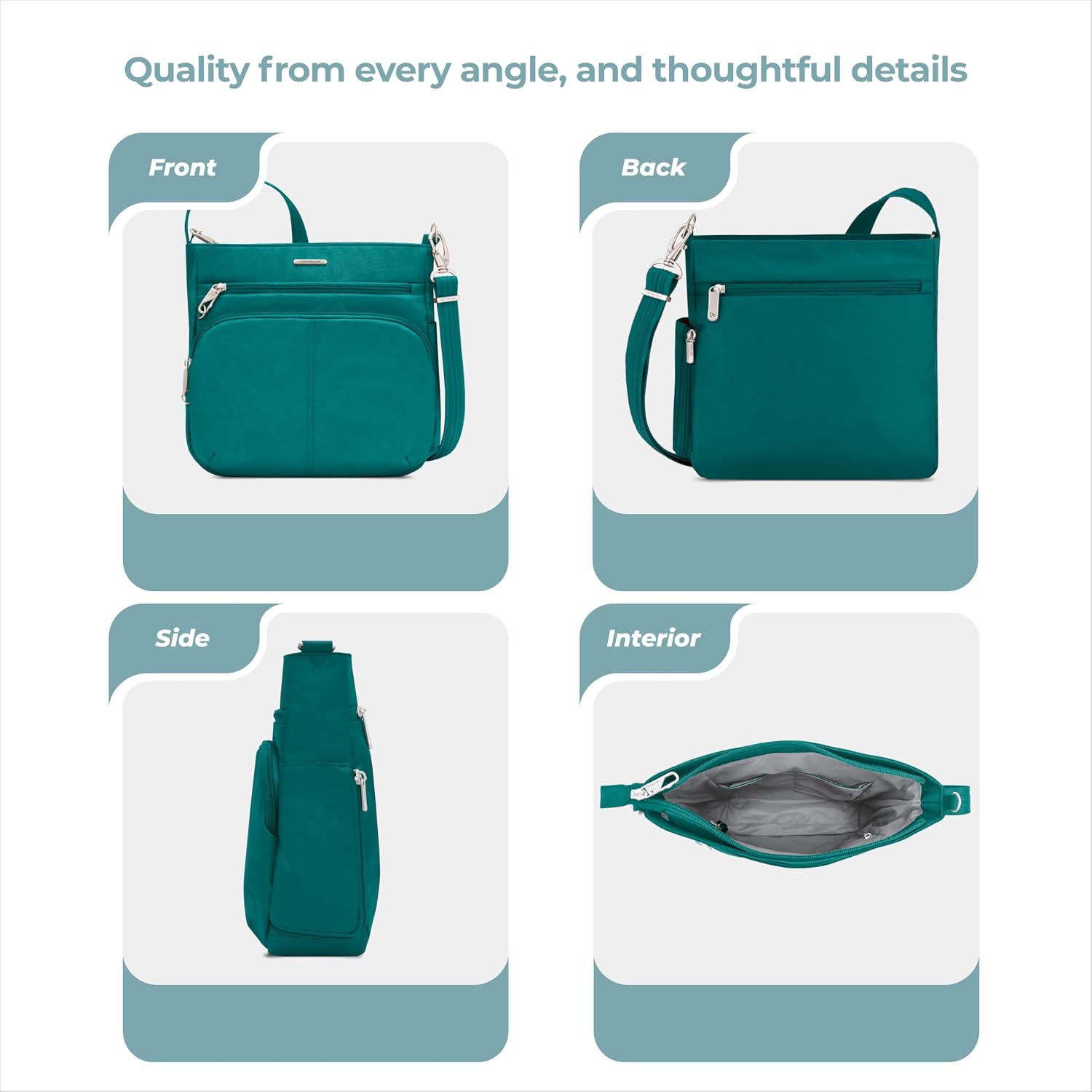 Travelon Anti-Theft Classic North/South Crossbody Bag