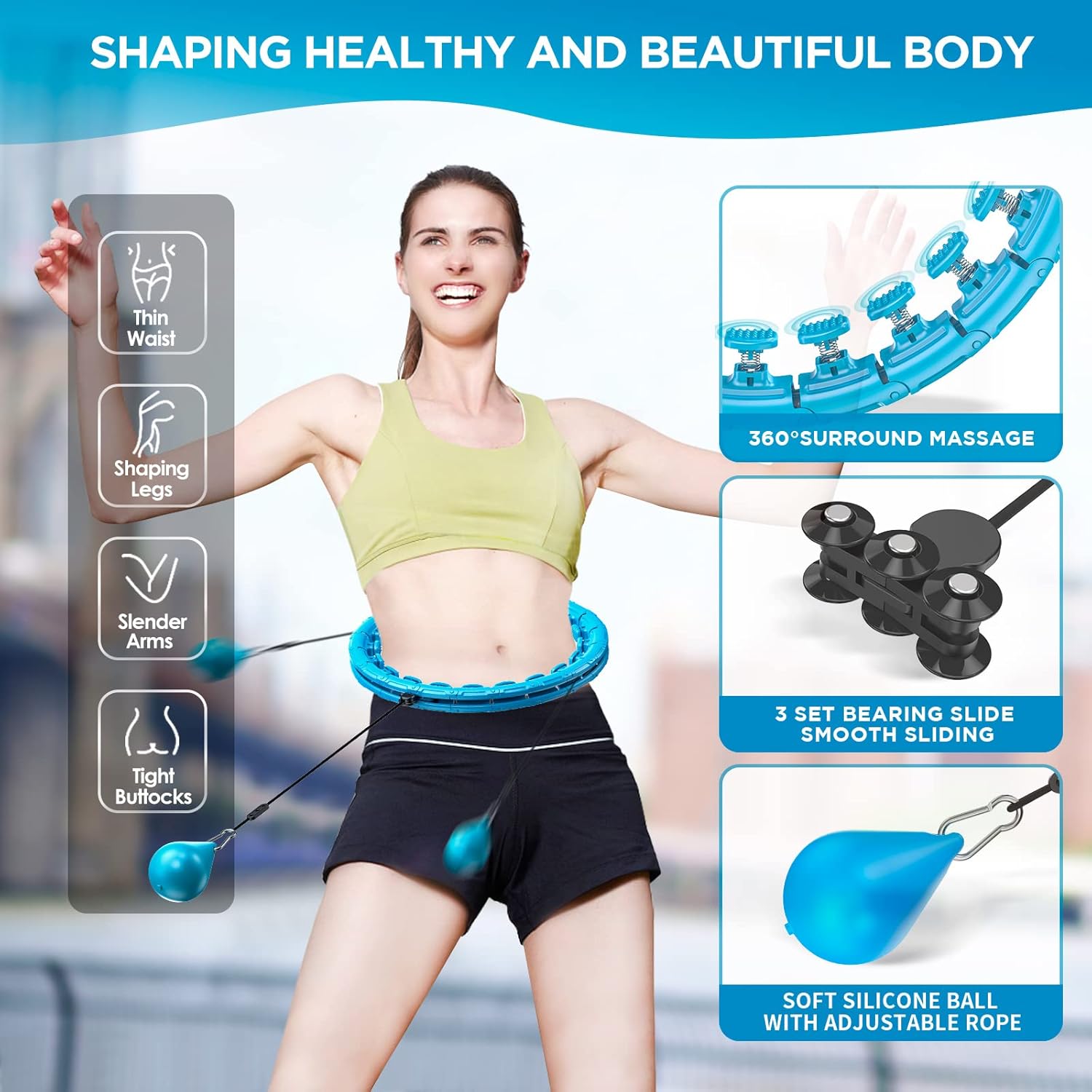APzek Weighted Exercise Hoop Plus Size