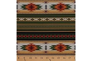 Vibrant Southwestern Aztec Stripe Fabric