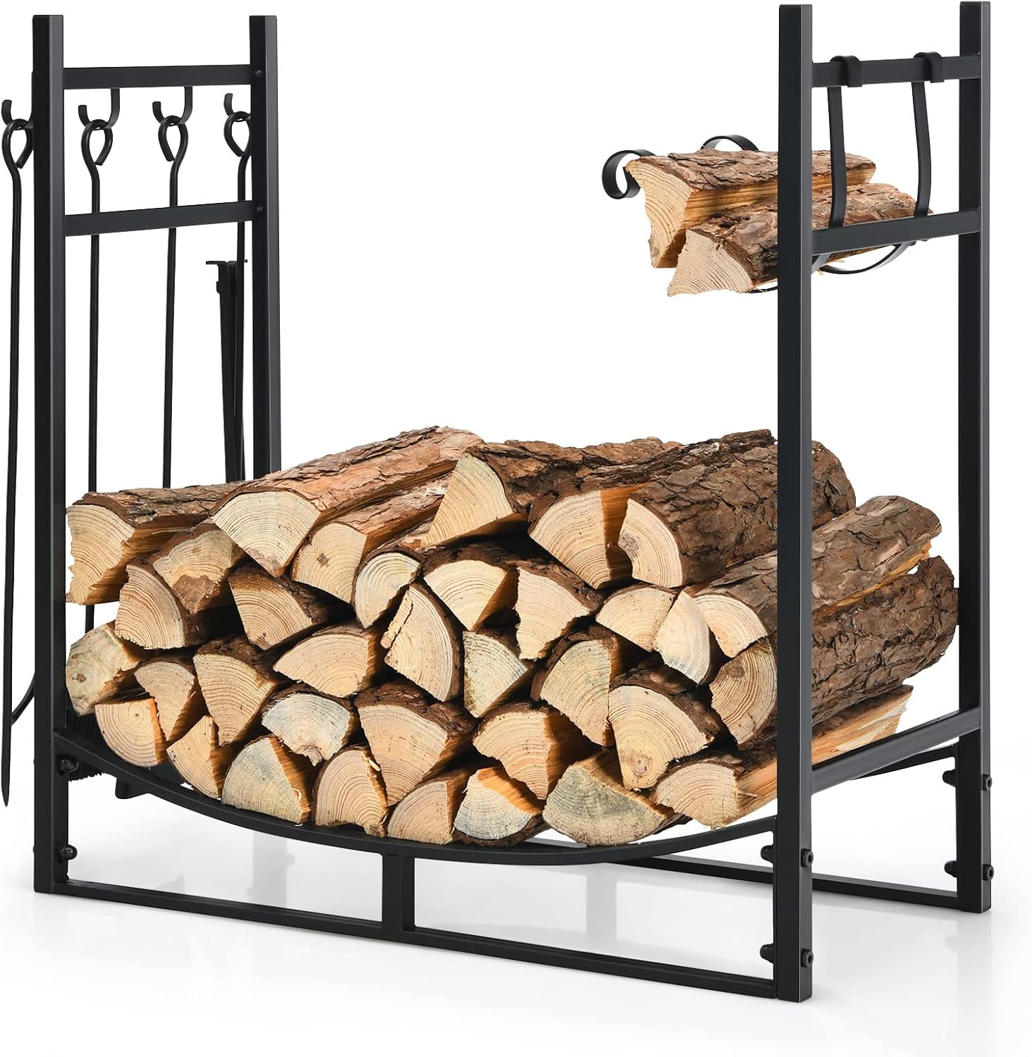 DORTALA 30" Firewood Rack for Outdoor/Indoor, Easy Setup