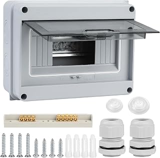 Tomoyuki Kleinverteiler 1-Reihig 8 Module,Sicherungskasten Aufputz,IP65