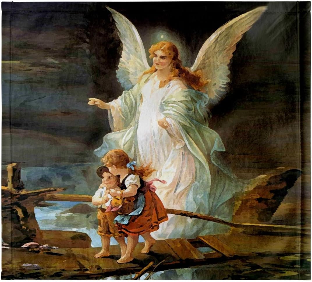 3dRose Guardian Angel 22x30 Bath Hand Pool Towel