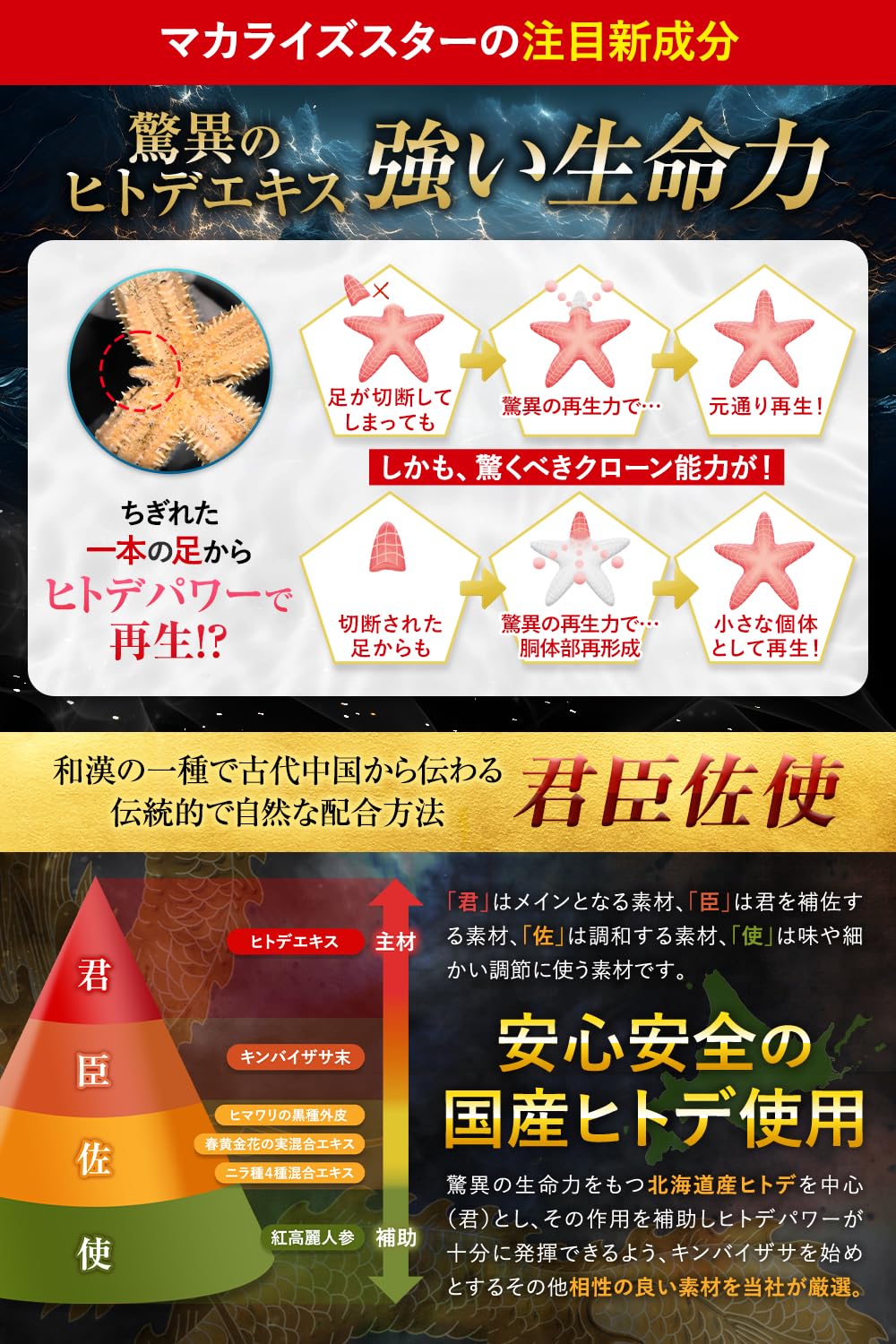 Amazon | マカライズスター 30日分 90粒 亜鉛 マカ シトルリン ヒトデ