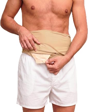 SIIL Ostomy Belt Men & Women | Ostomy Bag Cover | Colostomy Ileostomy Support Wrap | FSA-HSA - Beige